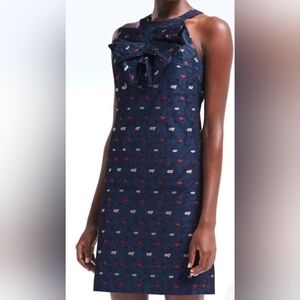 🏠 Banana Republic Midnight Blue Floral Sleeveless Dress  6